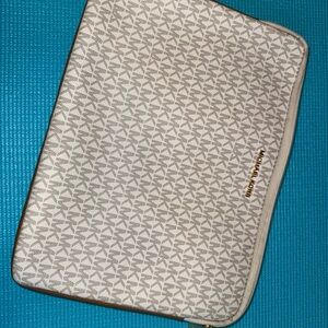 Michael Kors Brown Patterned Pouch- Laptop Case